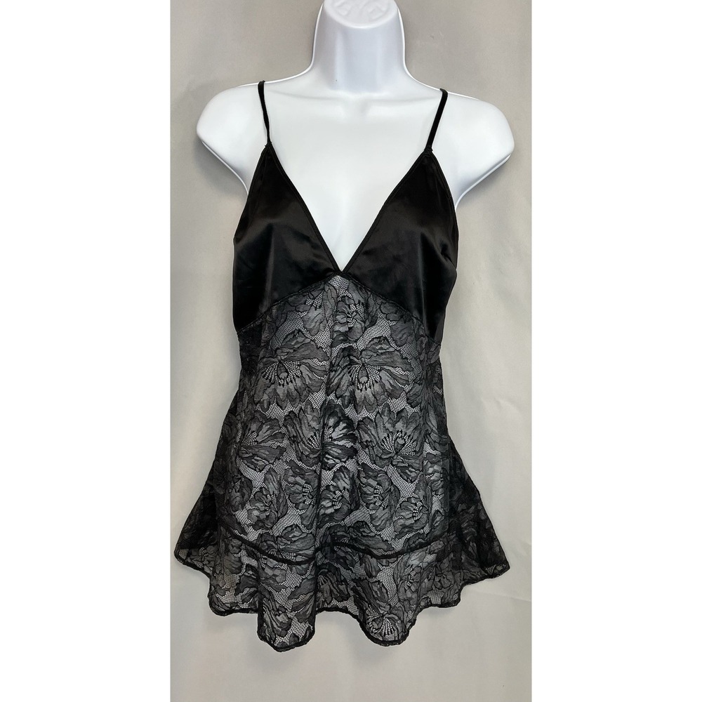 Auden Sexy Baby Doll Black Lace Negligee  Size Medium‎